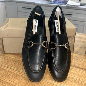 New in Box Steve Madden Black Leather Loafers